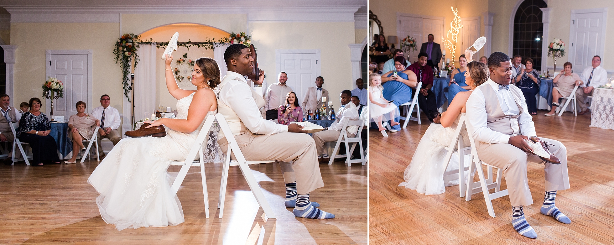 shoe game wedding reception