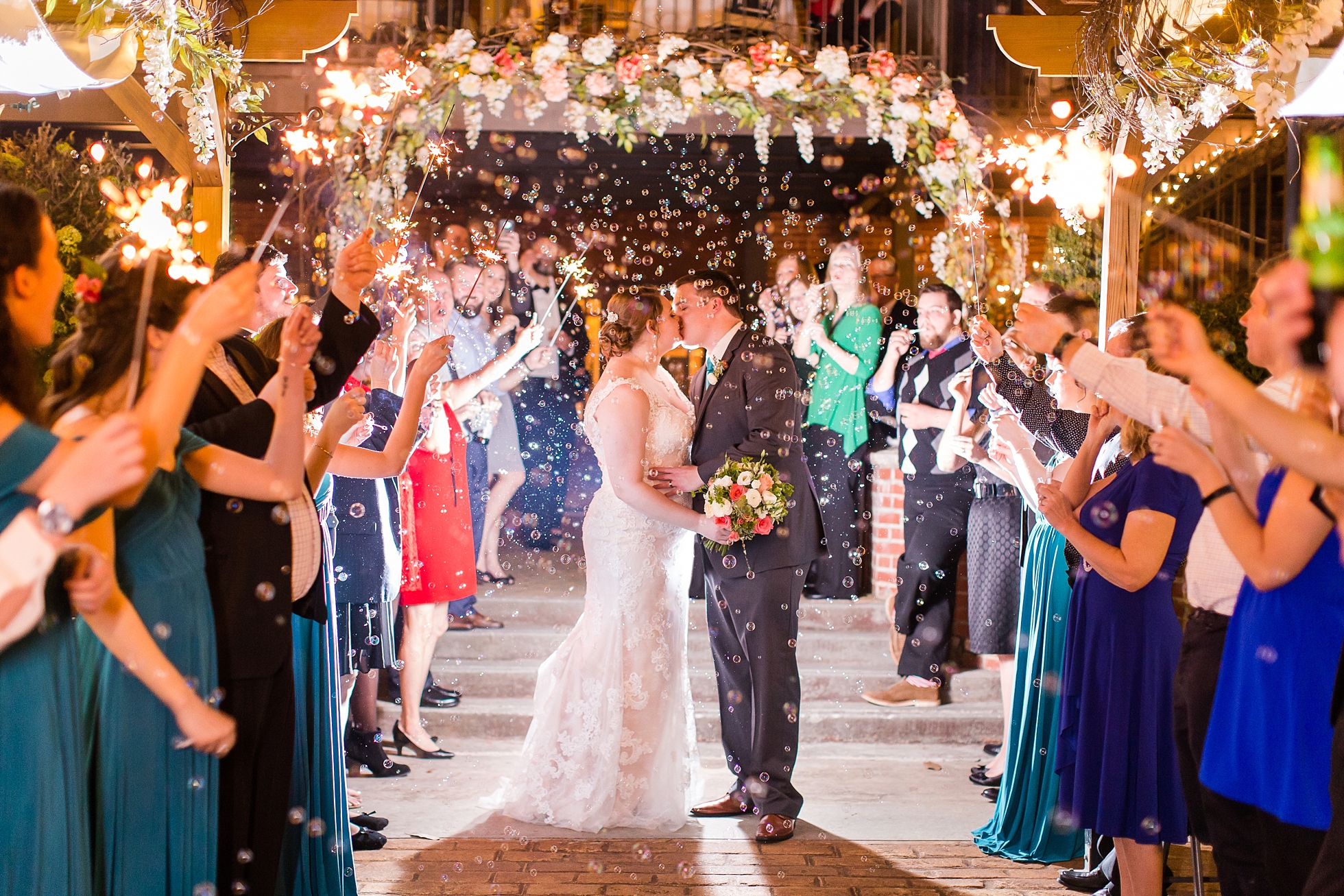 sparkler bubble exit magical wedding