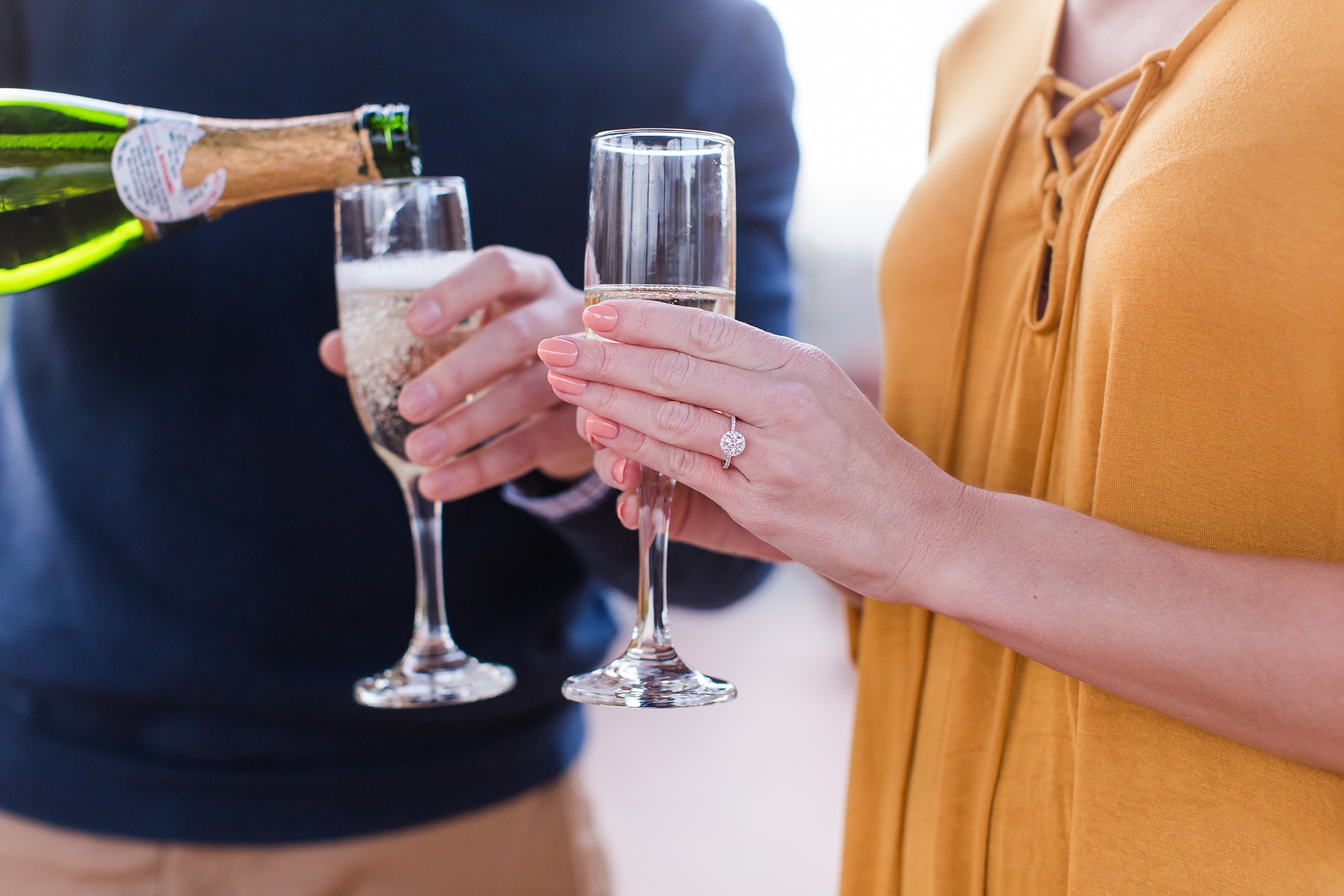 champagne engagement proposal