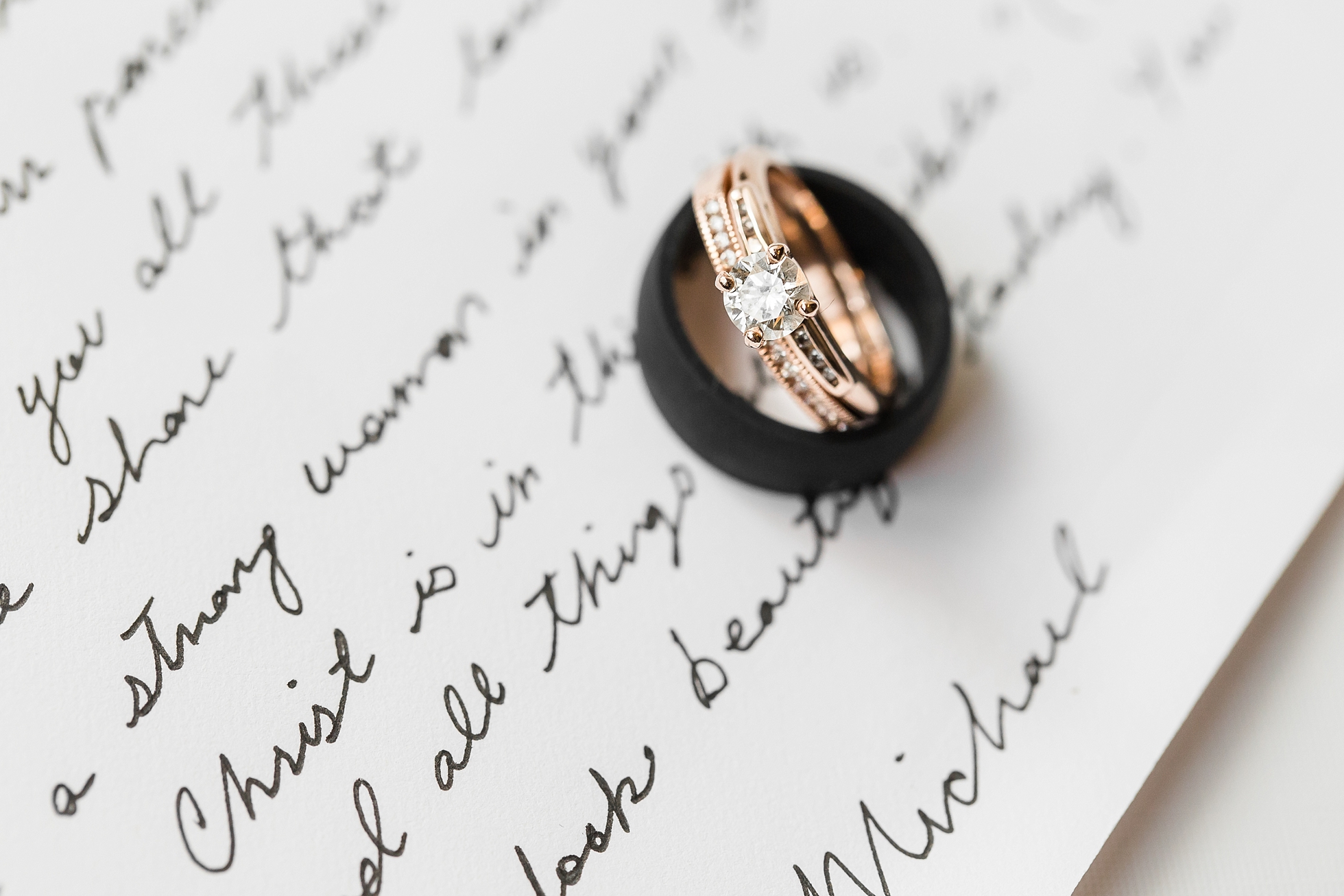 rings bible letter wedding details