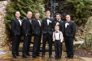 indigo falls wedding groomsmen