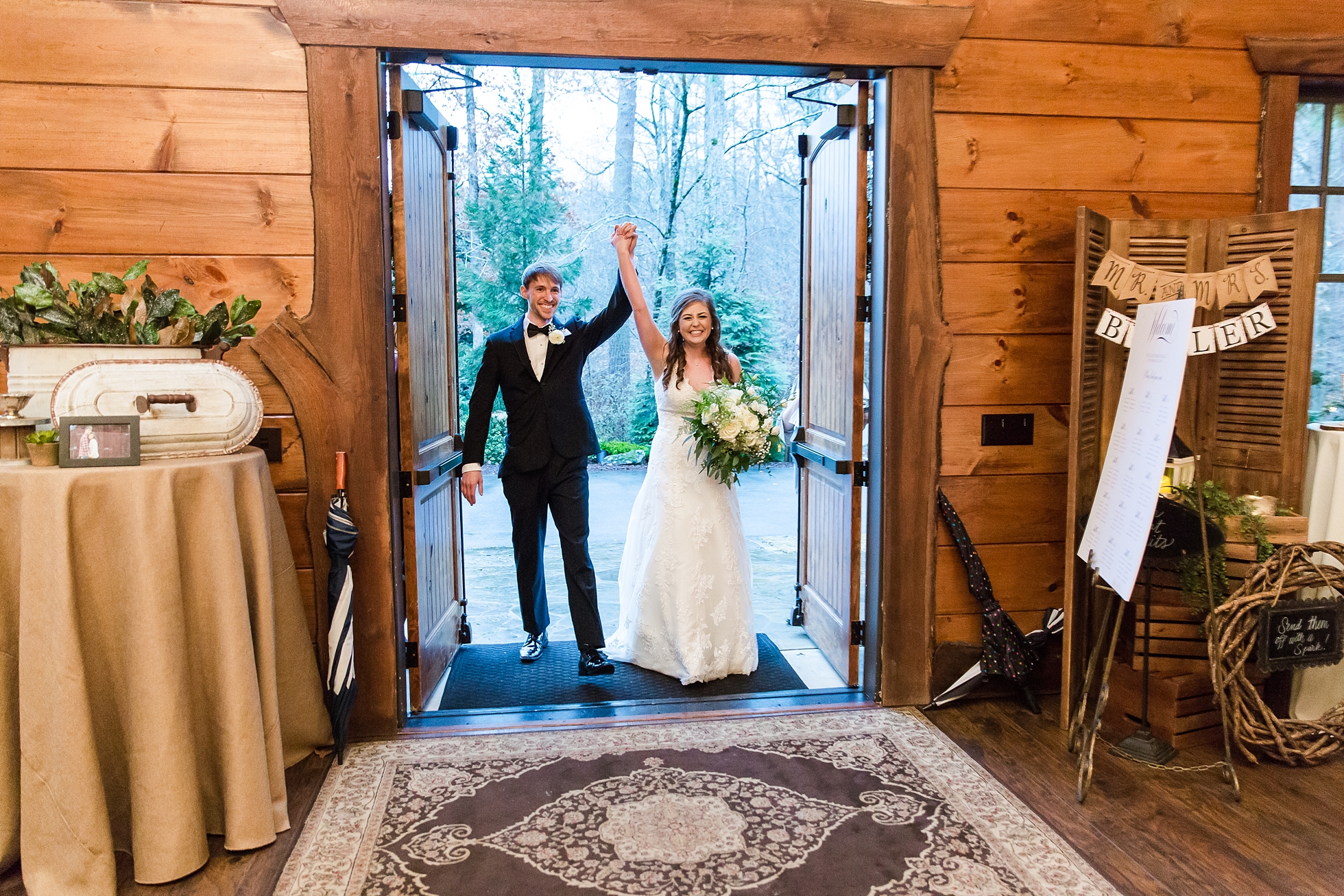 indigo falls wedding reception entrance