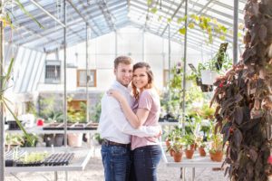 greenhouse engagement photos