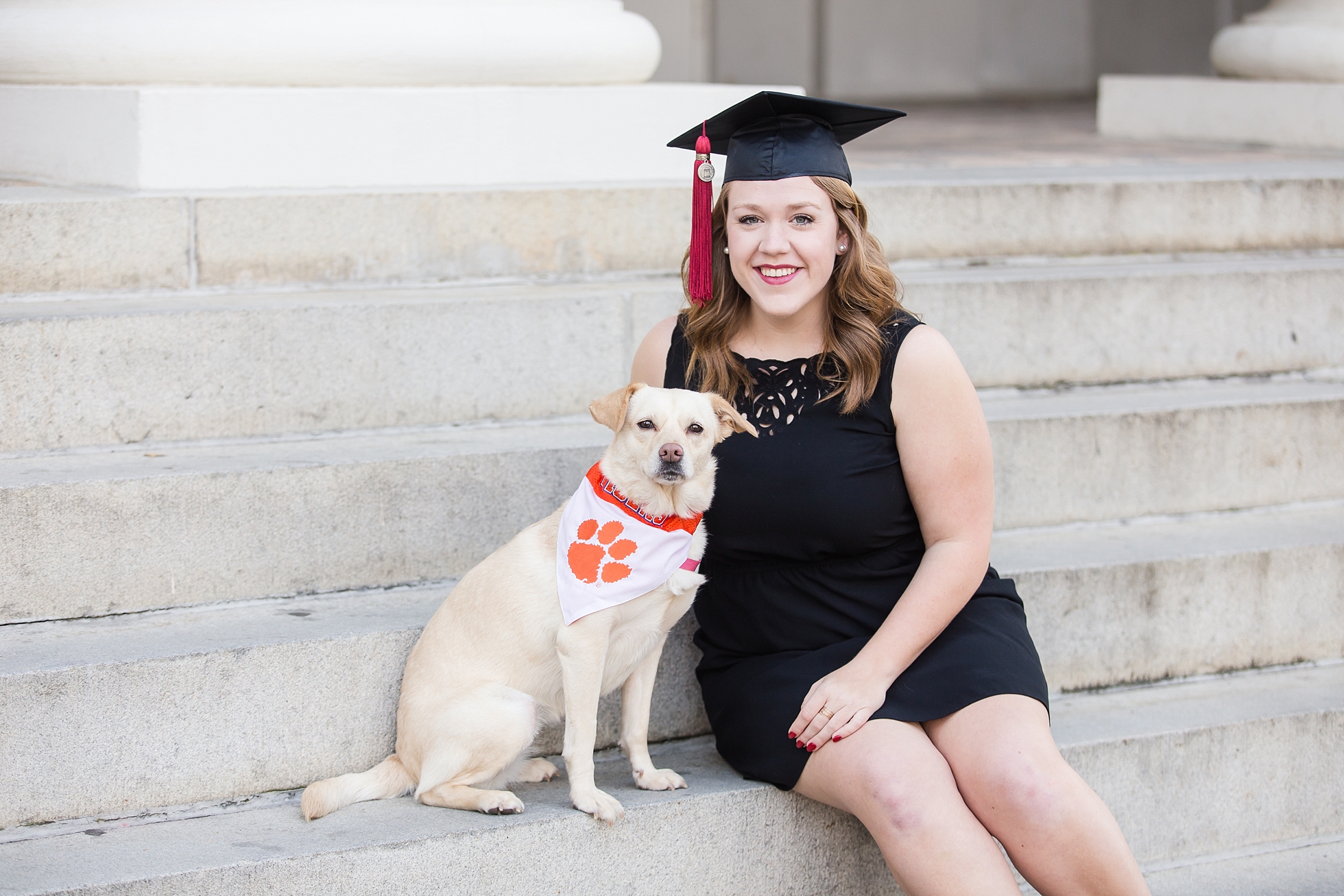 clemson university dog graduation senior photographer