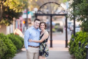 uga arch couple love engagement