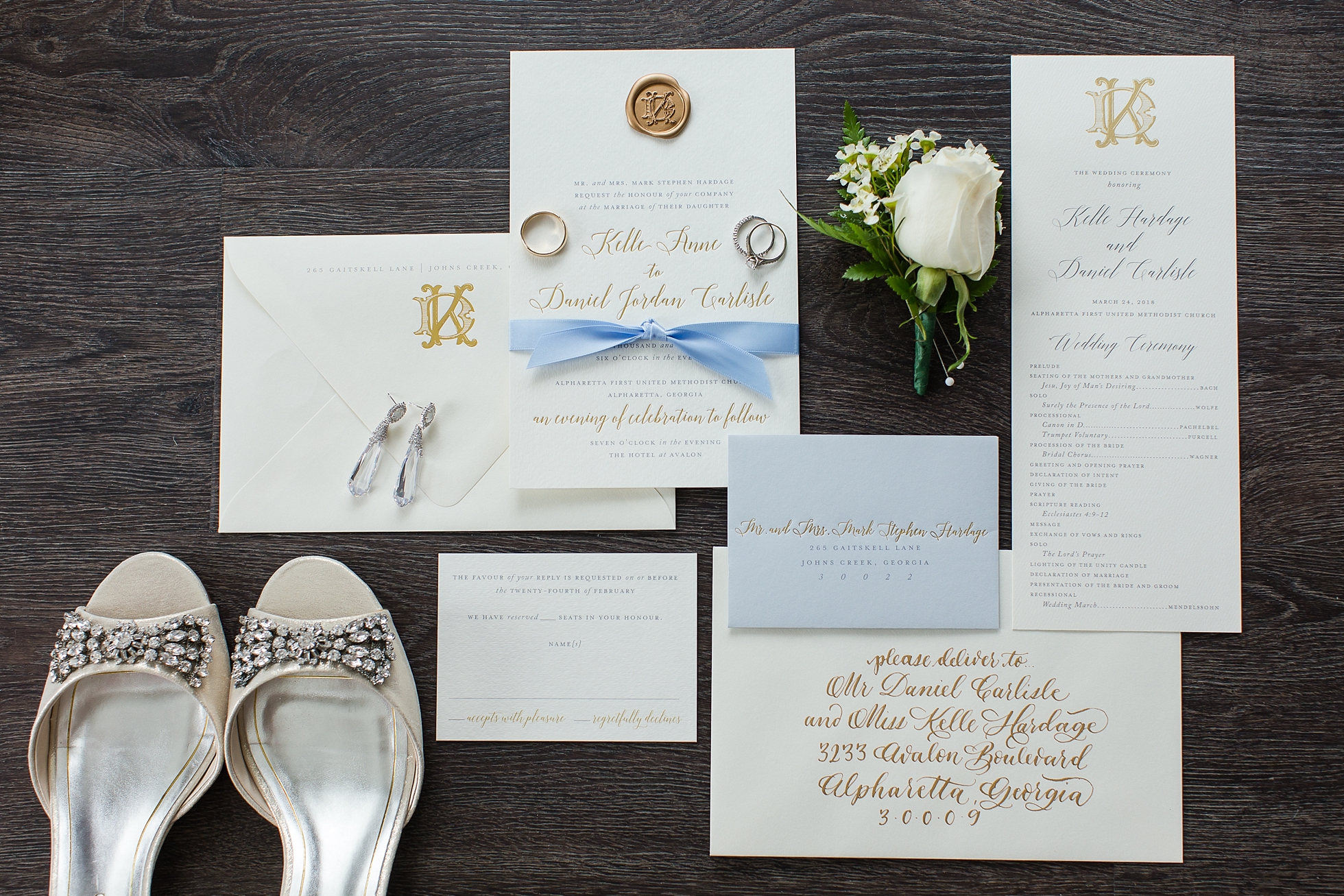 wedding details invitation suite atlanta