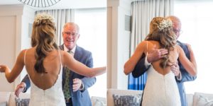 dad father daughter bride first look