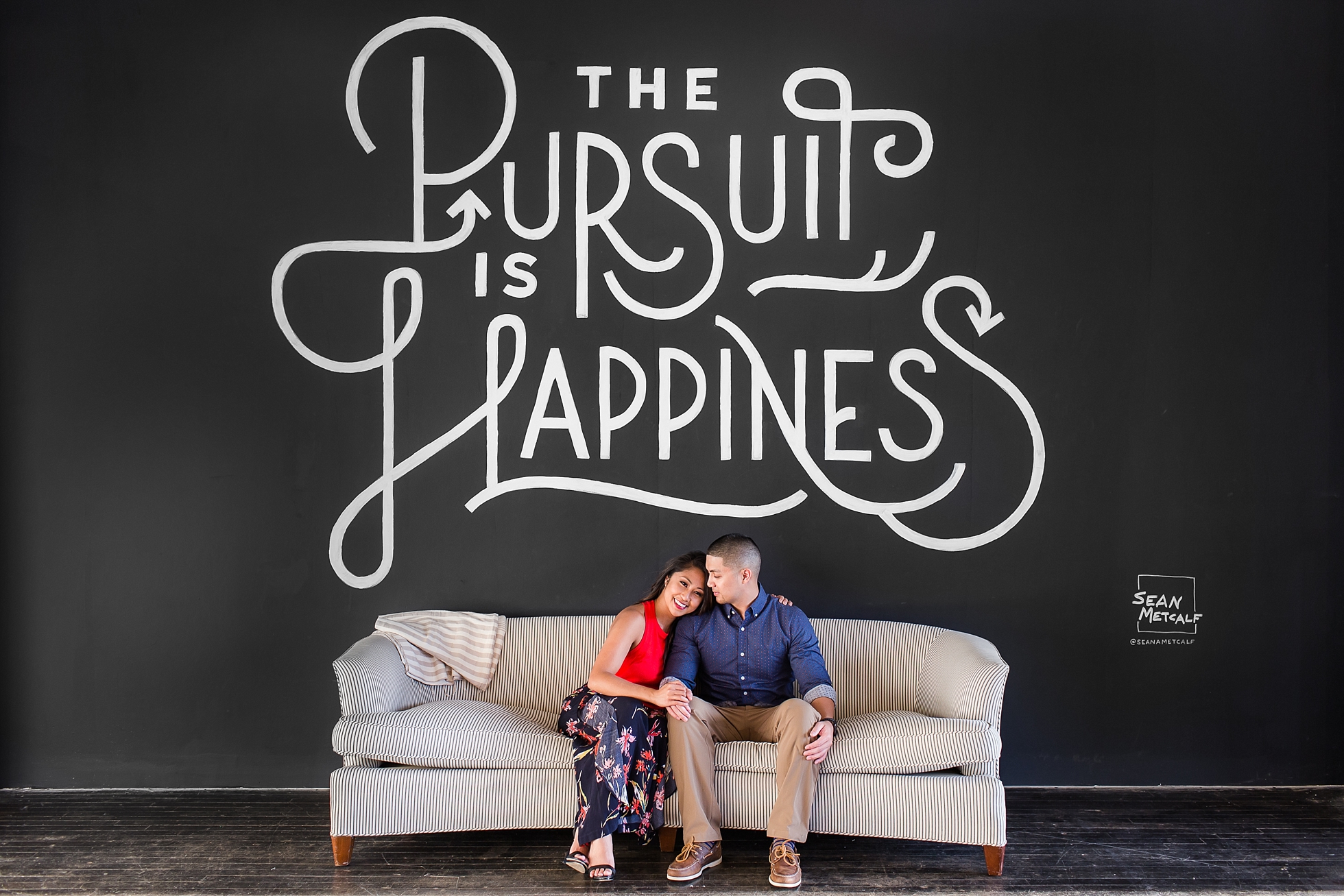 the pursuit is happiness wall ponce city market