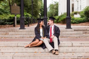 couple uga grad senior engagement