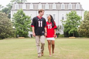 uga hearty field jersey couple engagement