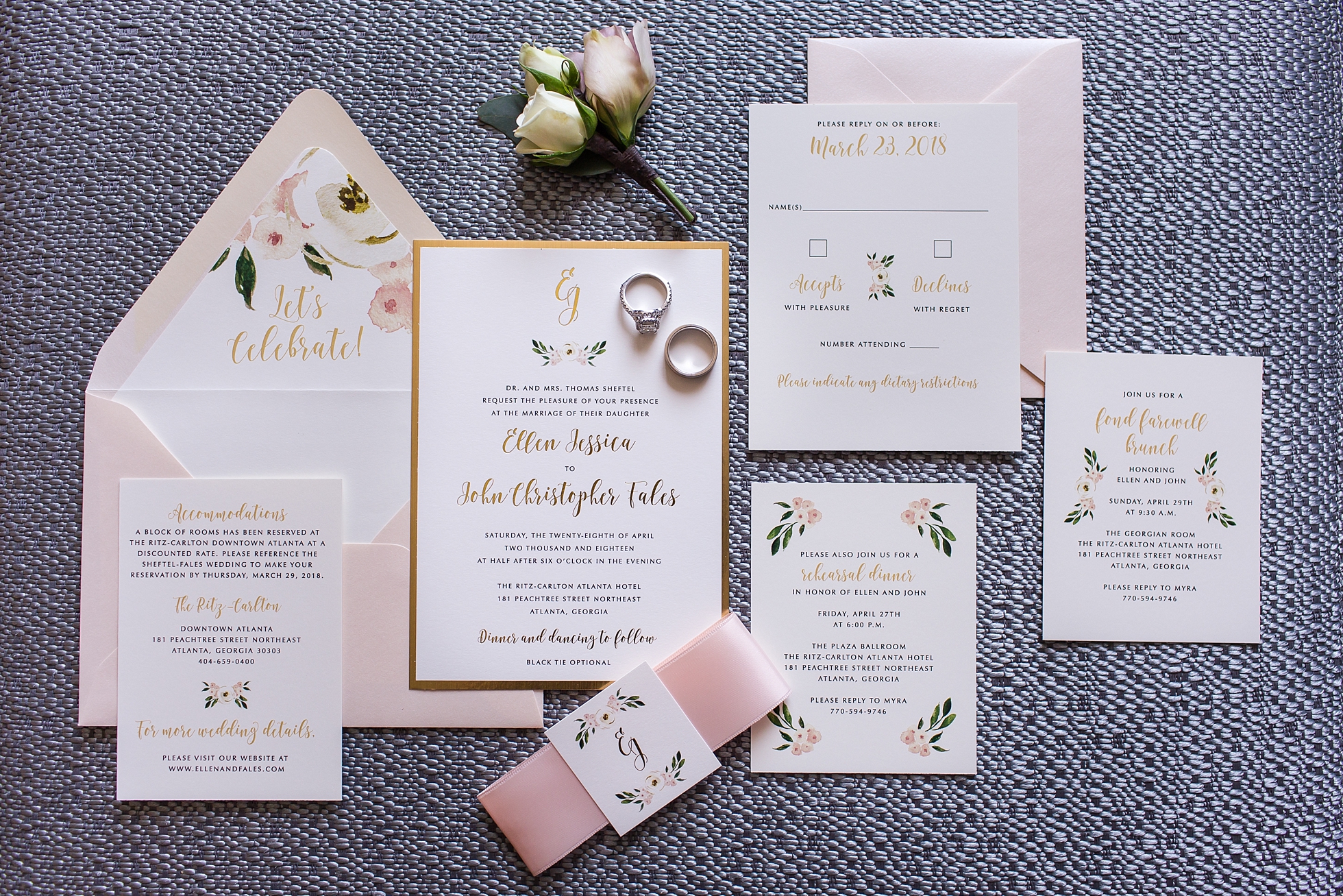 wedding invitation suite atlanta