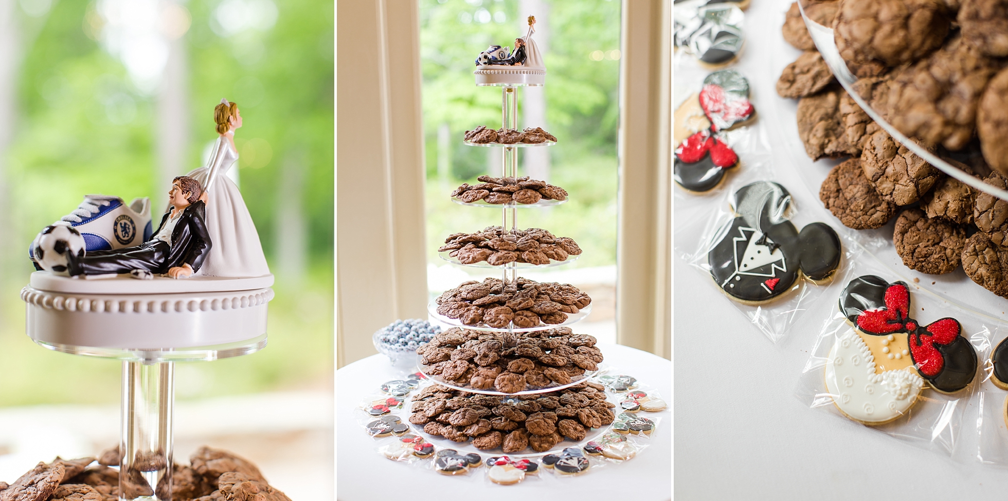wedding cookies cake topper reception
