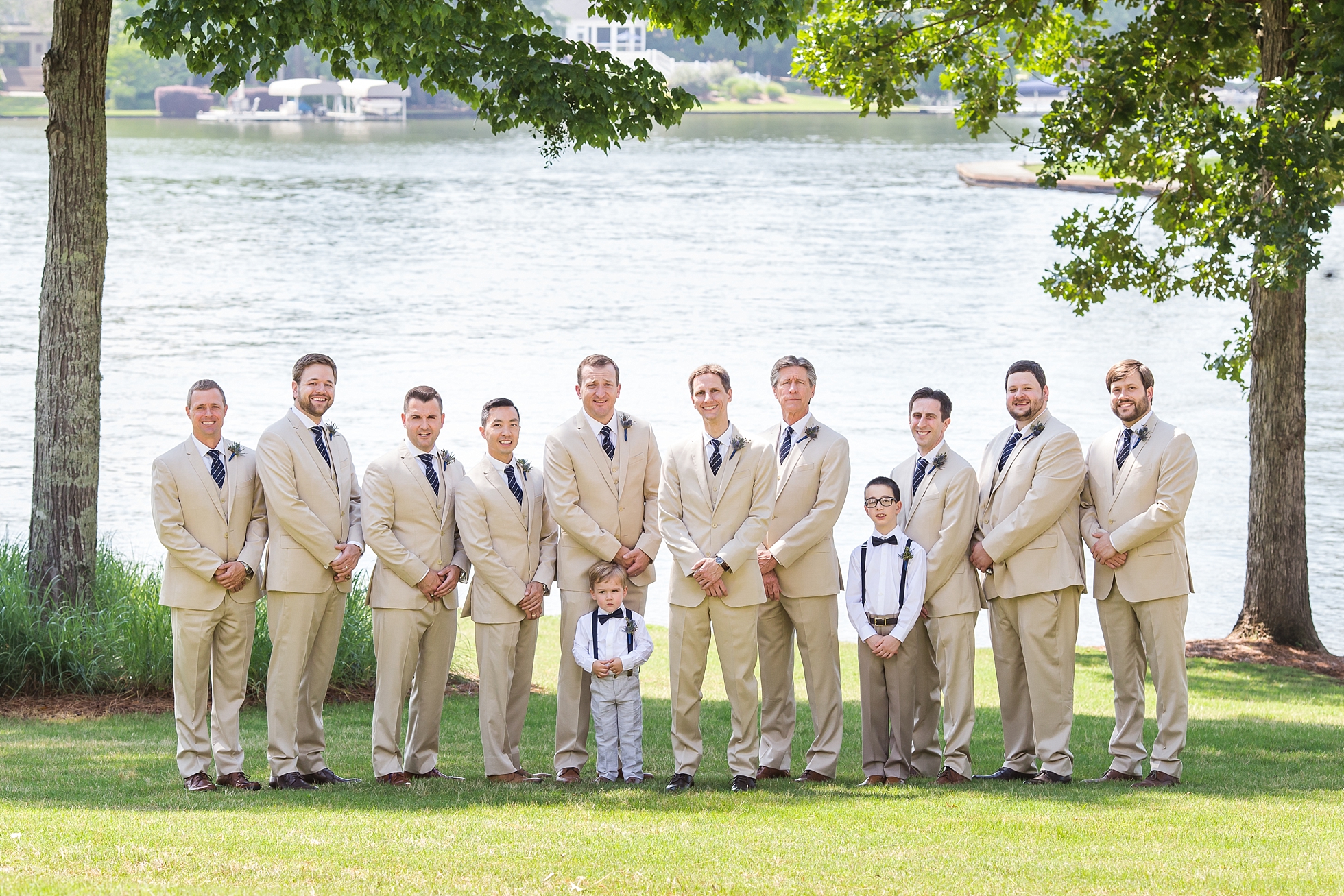 lake oconee linger longer pavilion wedding groomsmen