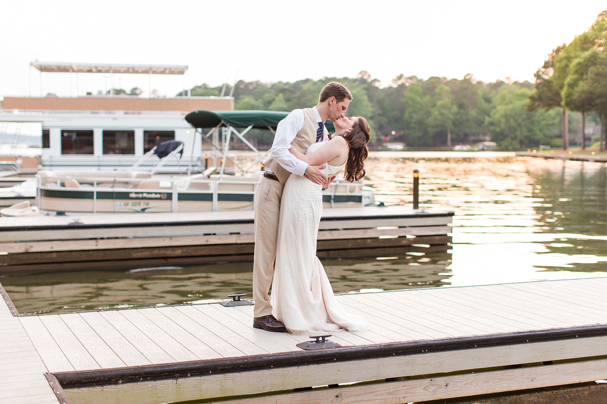 lake oconee wedding georgia dock