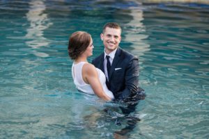 pool formal elopement wedding candid photographer