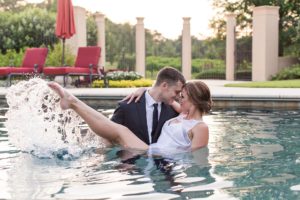 pool formal wedding elopement engagement georgia water