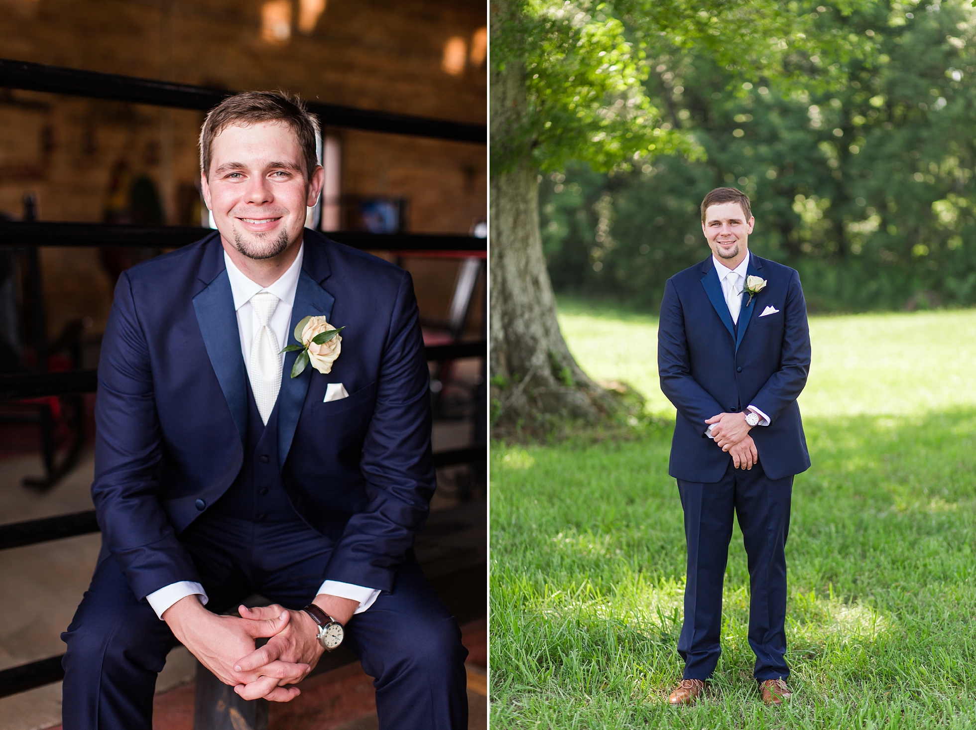 blue suit wedding groom tux
