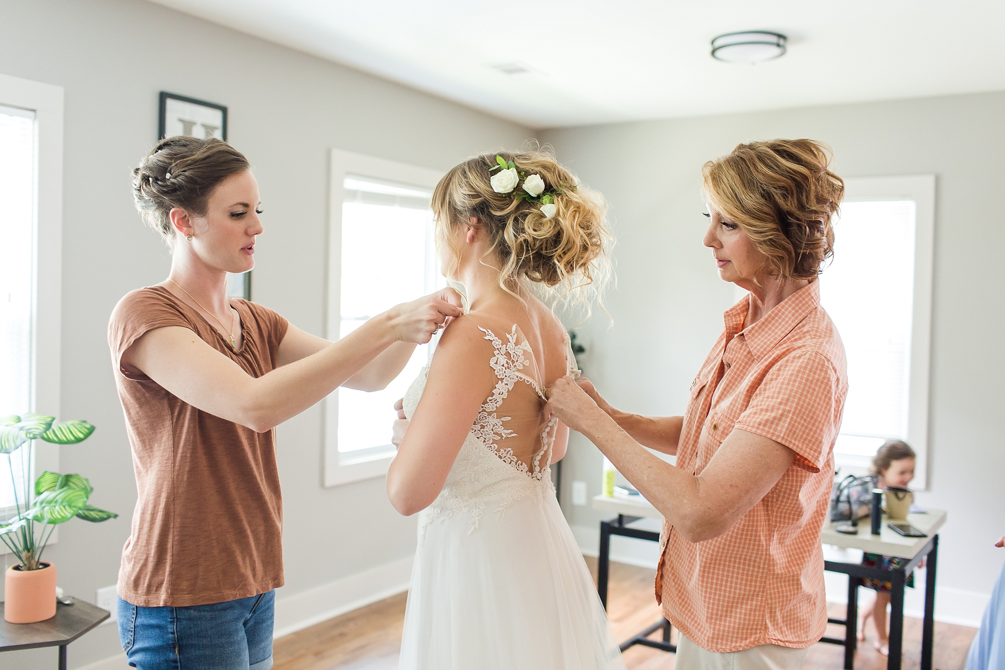 intimate wedding moments getting ready