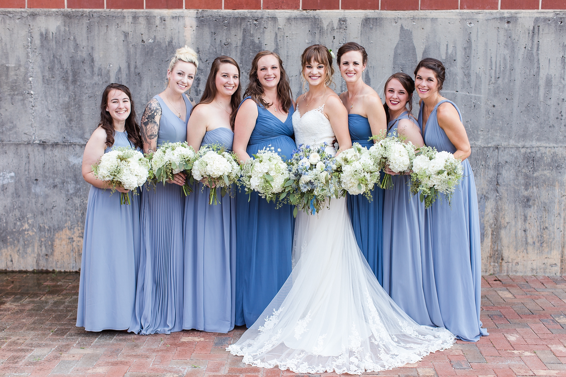 bridesmaids blue atlanta photographer wedding