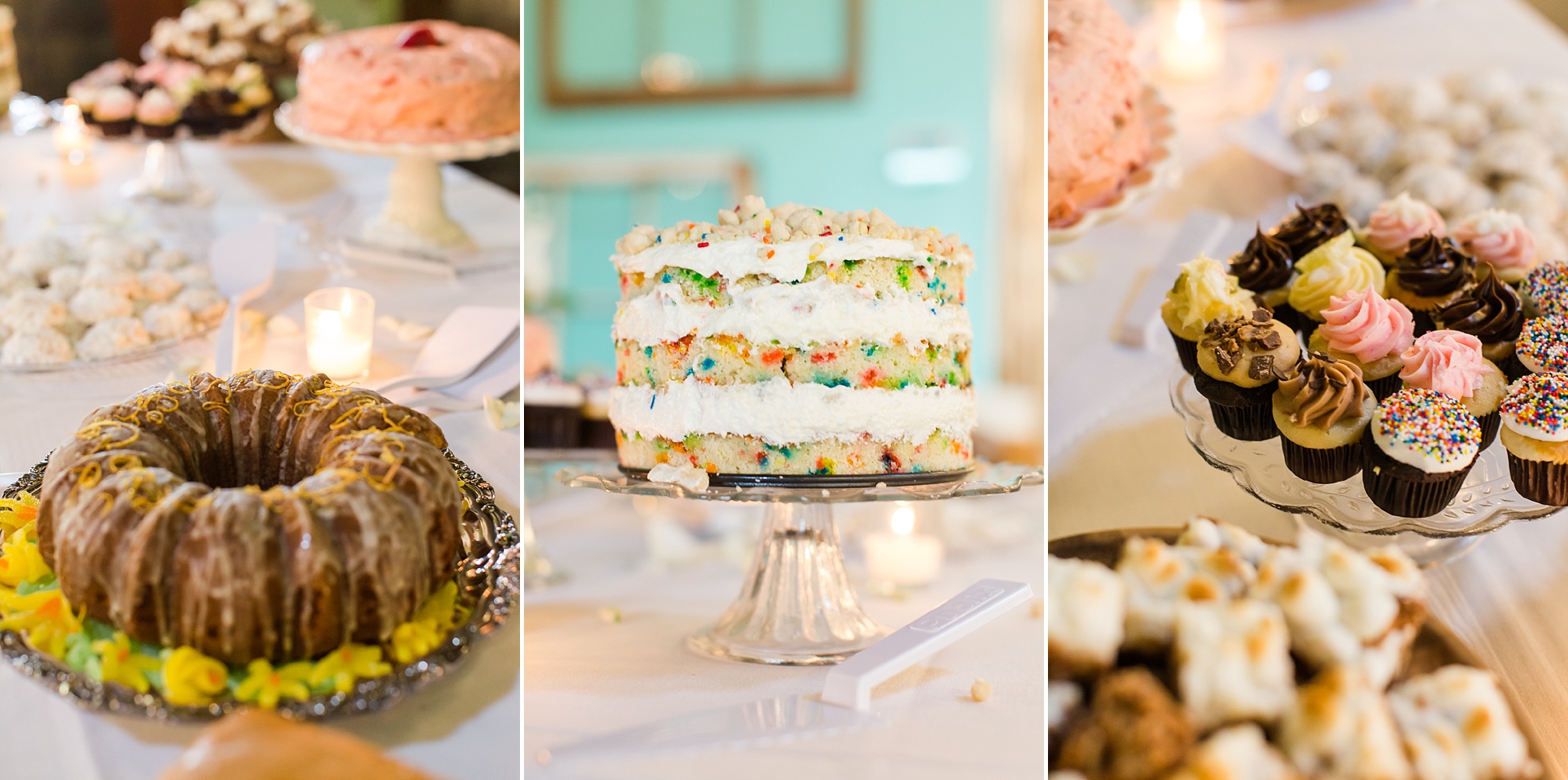 wedding dessert cake table