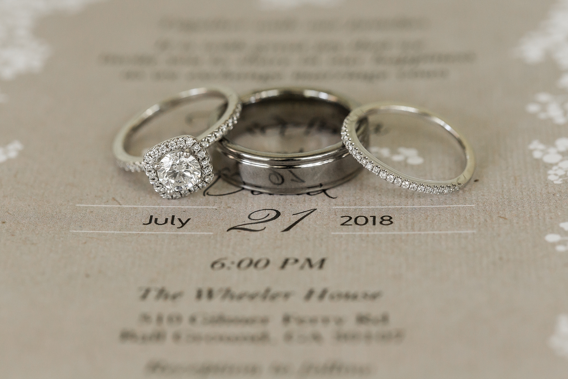 wedding engagement ring details invitation