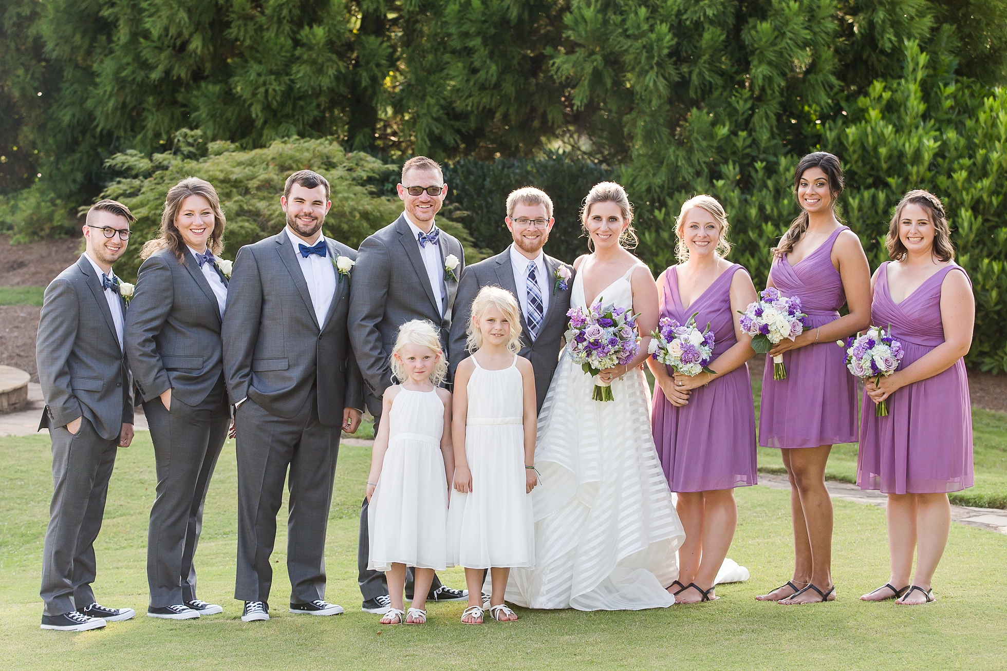 wedding party purple photographer