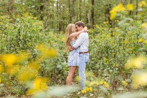 wildflower forest engagement yellow flowers
