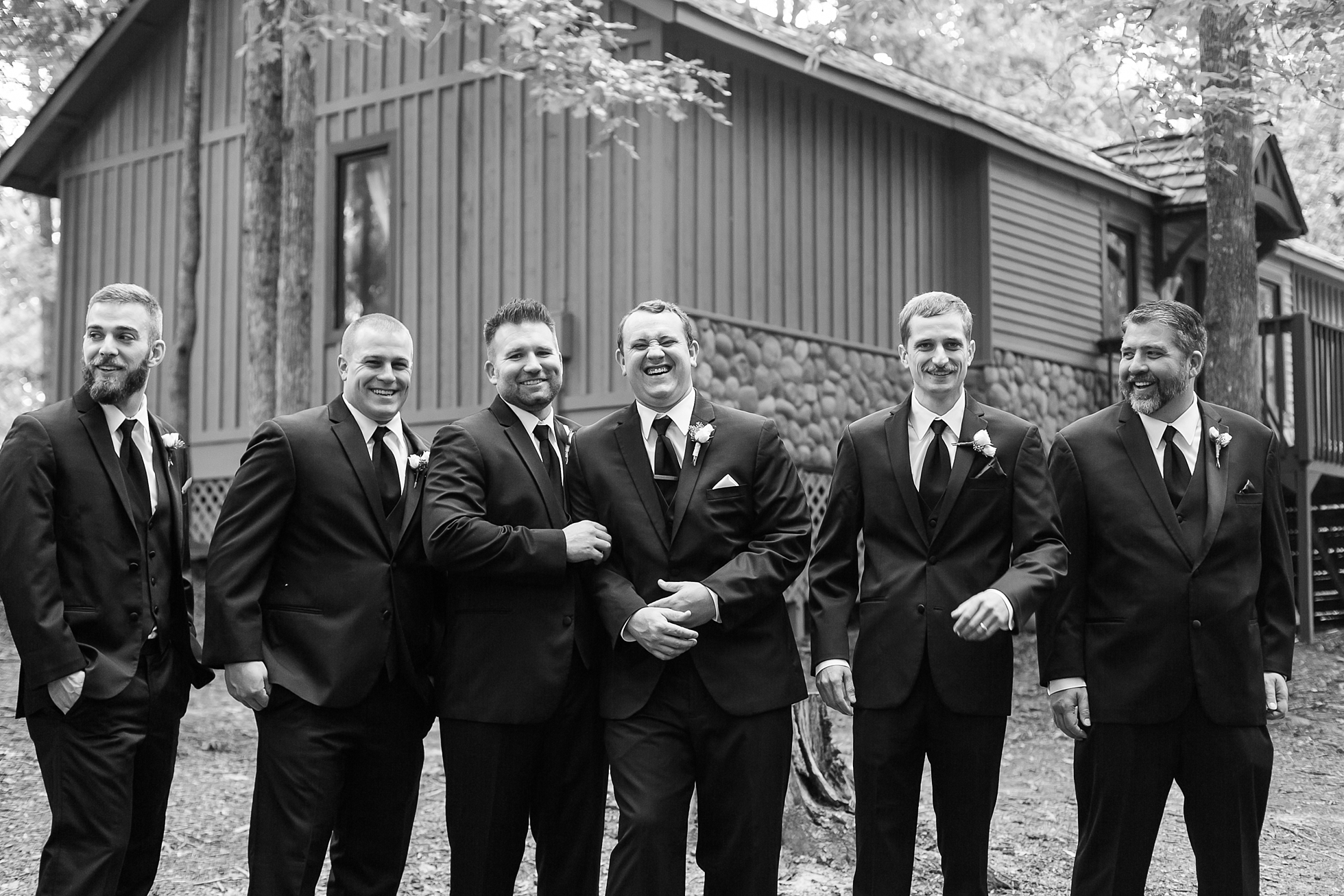 lakehouse wedding georgia groomsmen