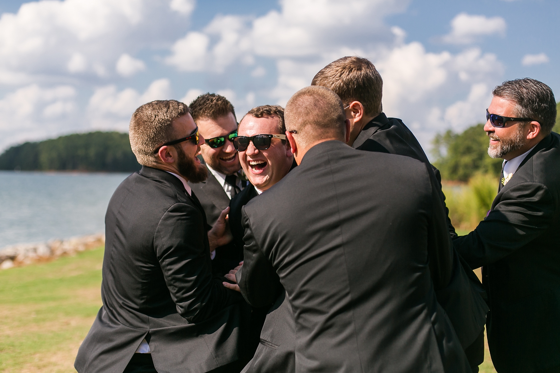 groomsmen lake lanier islands wedding