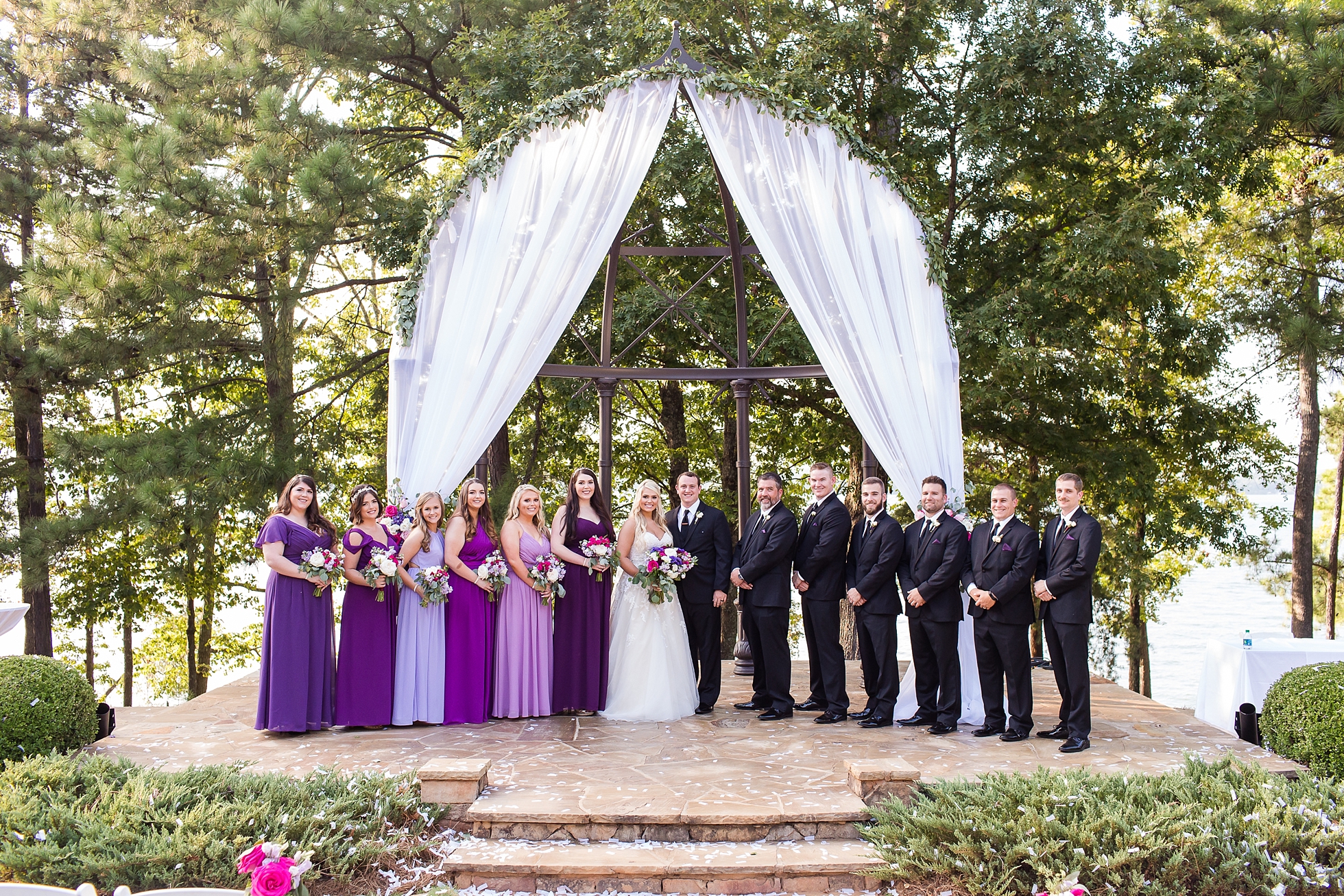 wedding party georgia purple lake lanier