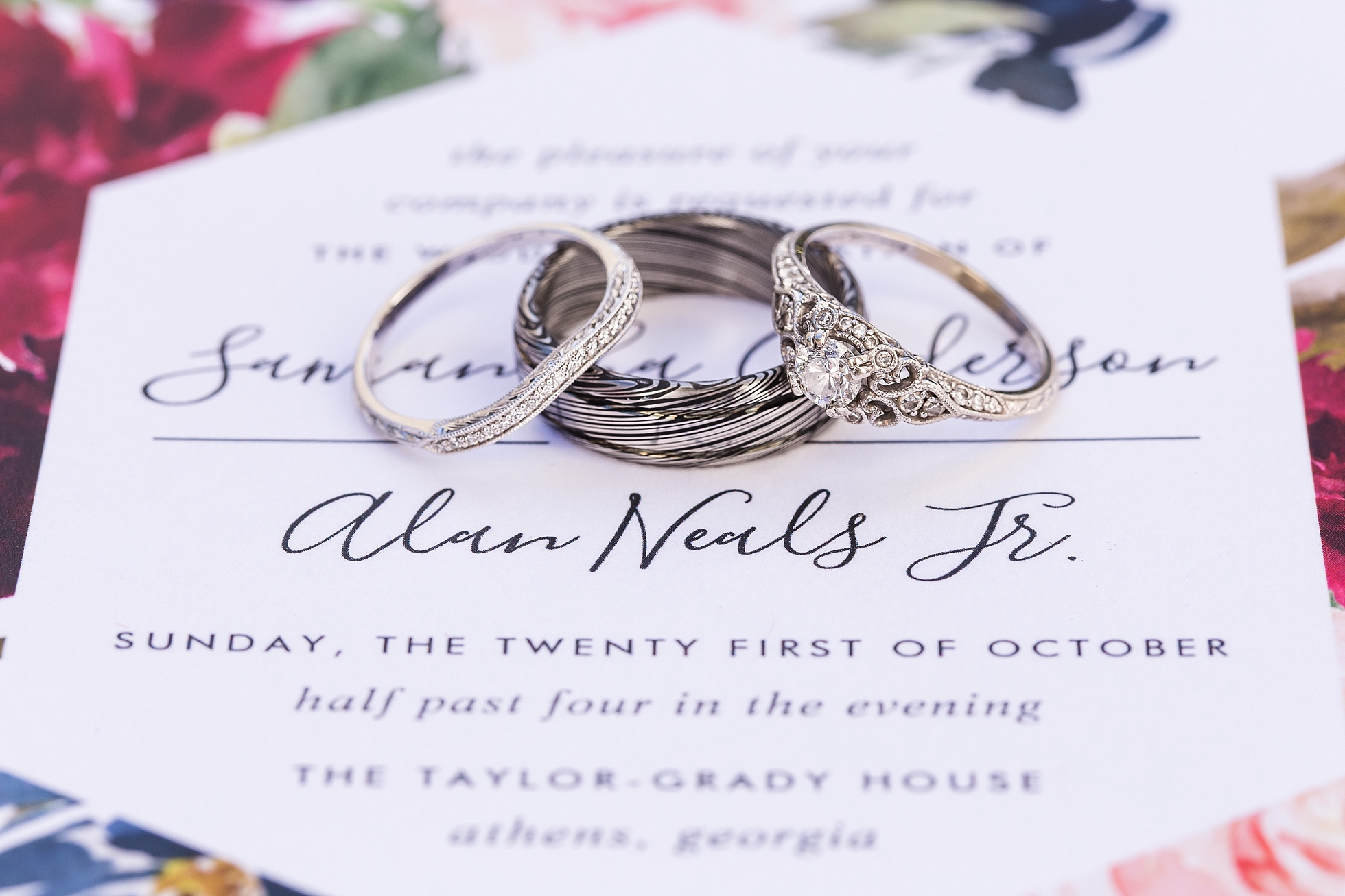 wedding rings invitations fall