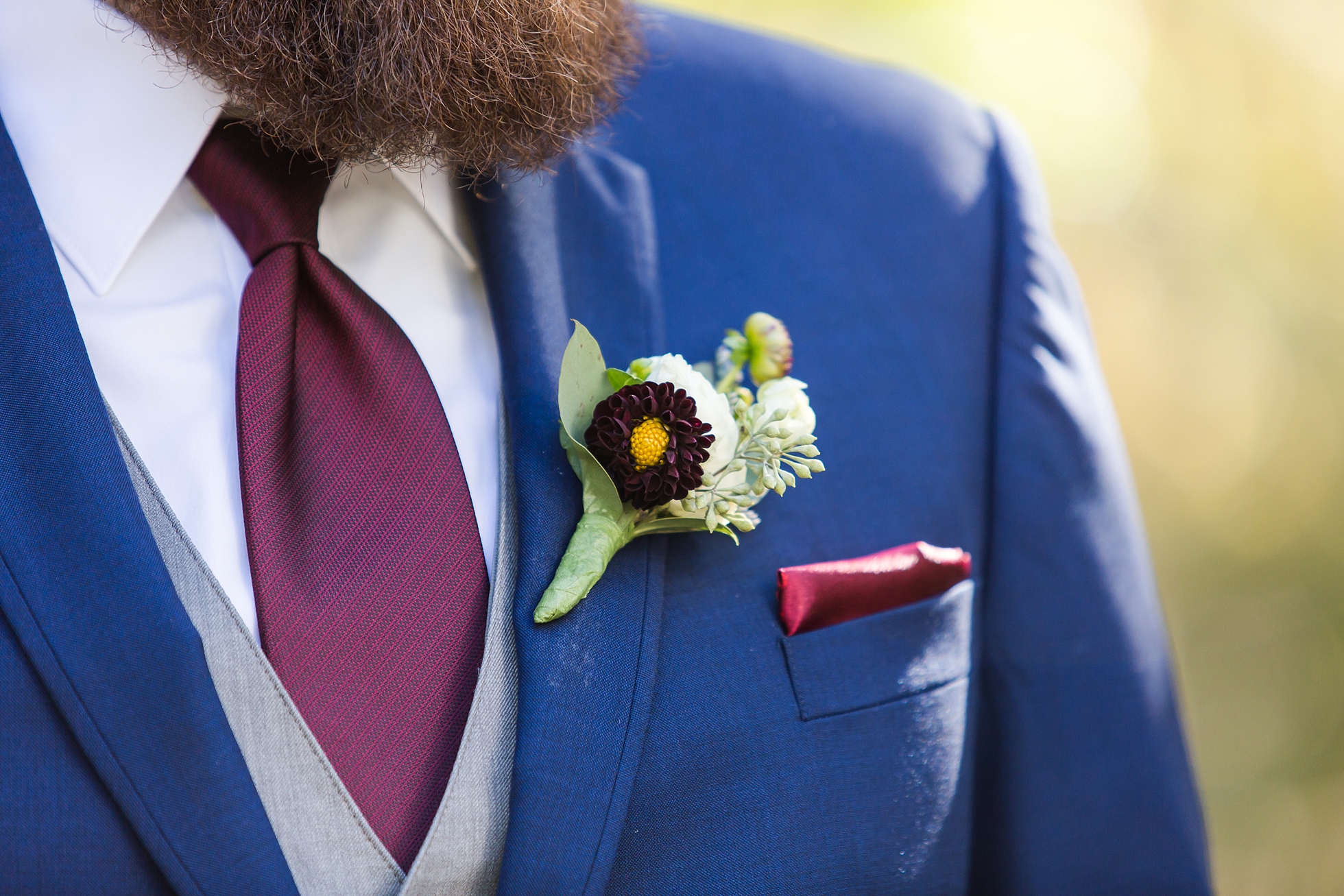 fall blue groom groomsmen suits