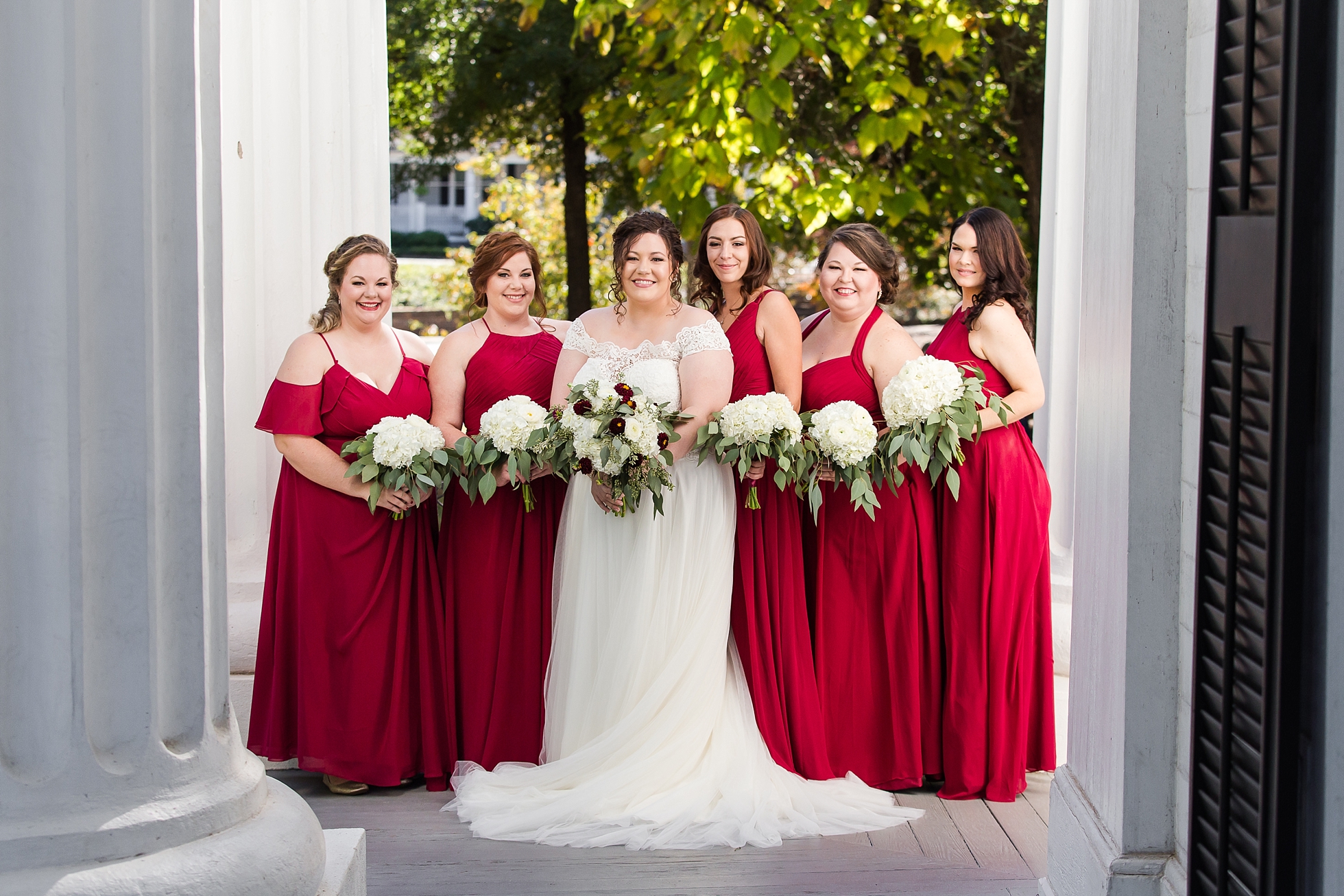burgundy bridesmaids dresses wedding taylor grady