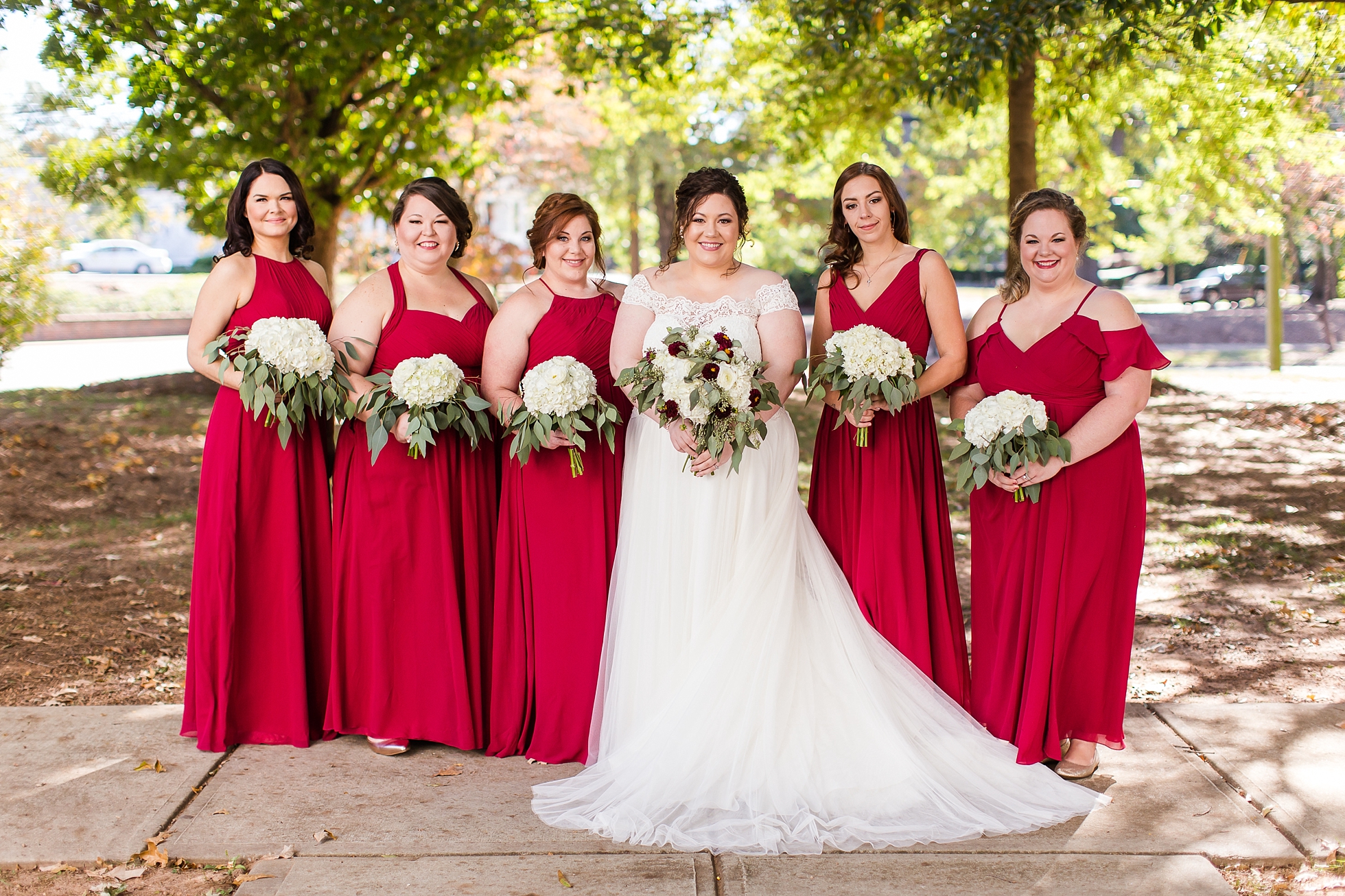 burgundy bridesmaids dresses wedding taylor grady