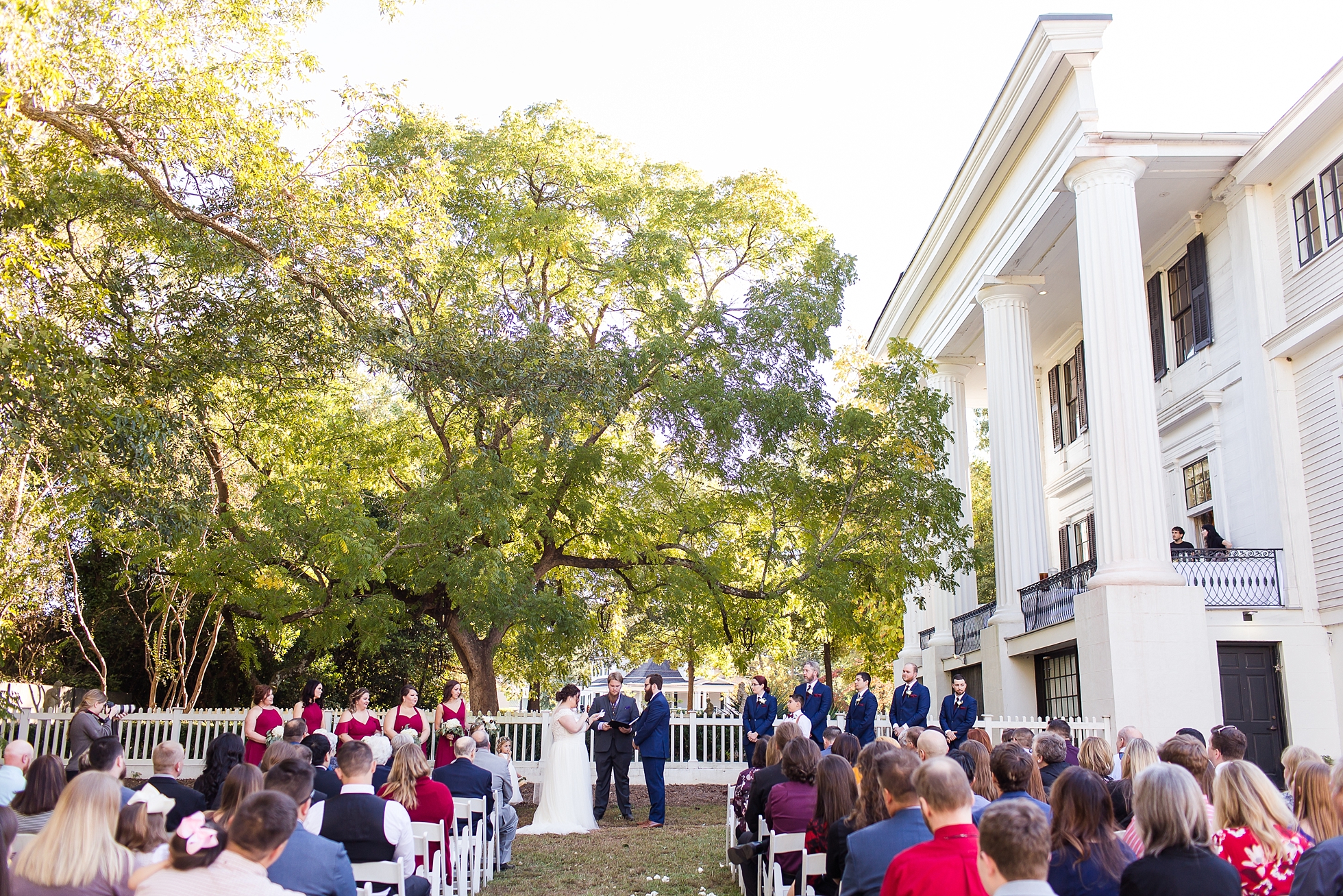 taylor grady house wedding ceremony fall