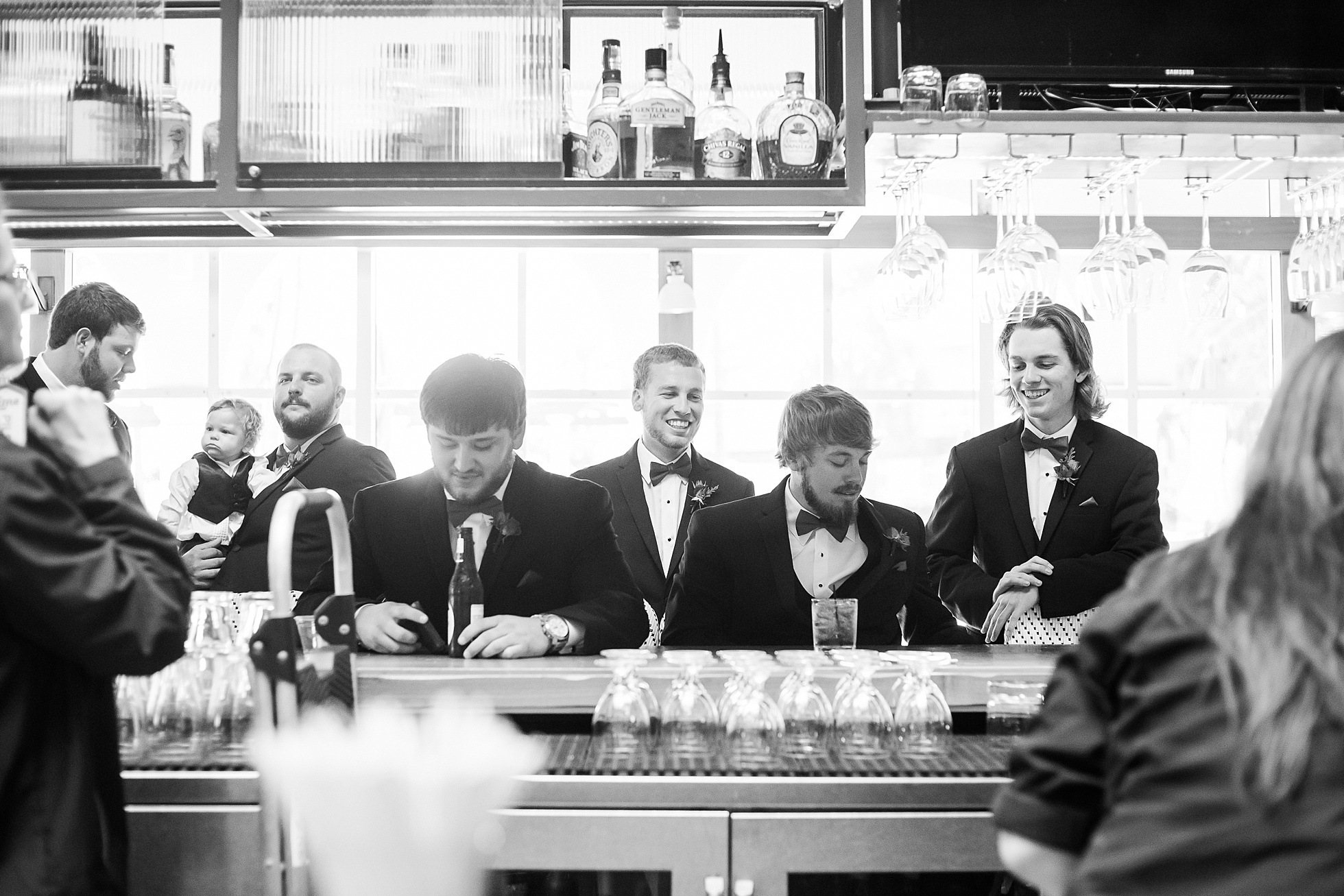 groomsmen king prince hotel bar wedding