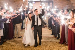 romantic sparkler exit wedding photographer