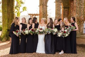 bridesmaids black wedding classic barnsley