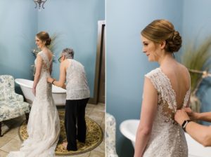bride getting ready indigo falls