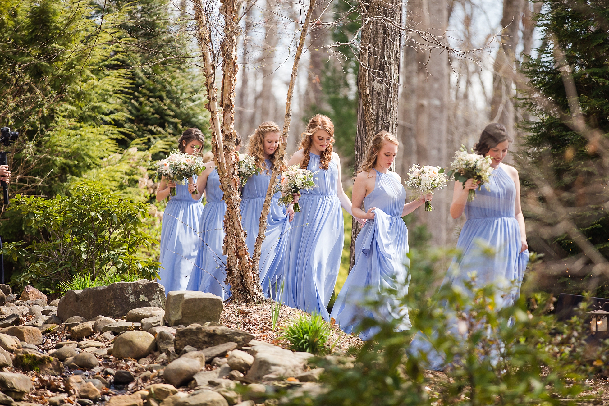 bridesmaids blue wedding georgia