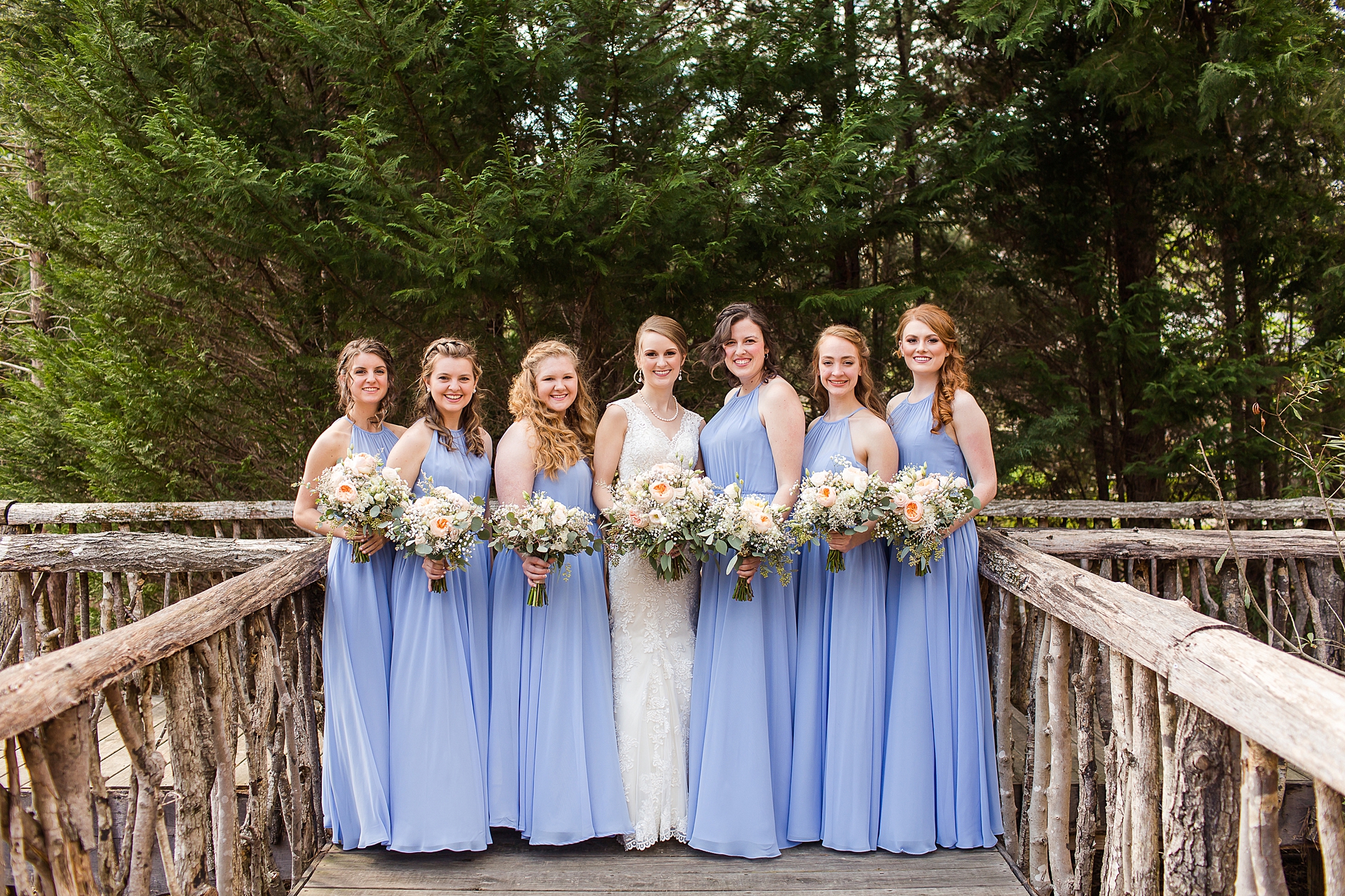 bridesmaids blue wedding georgia