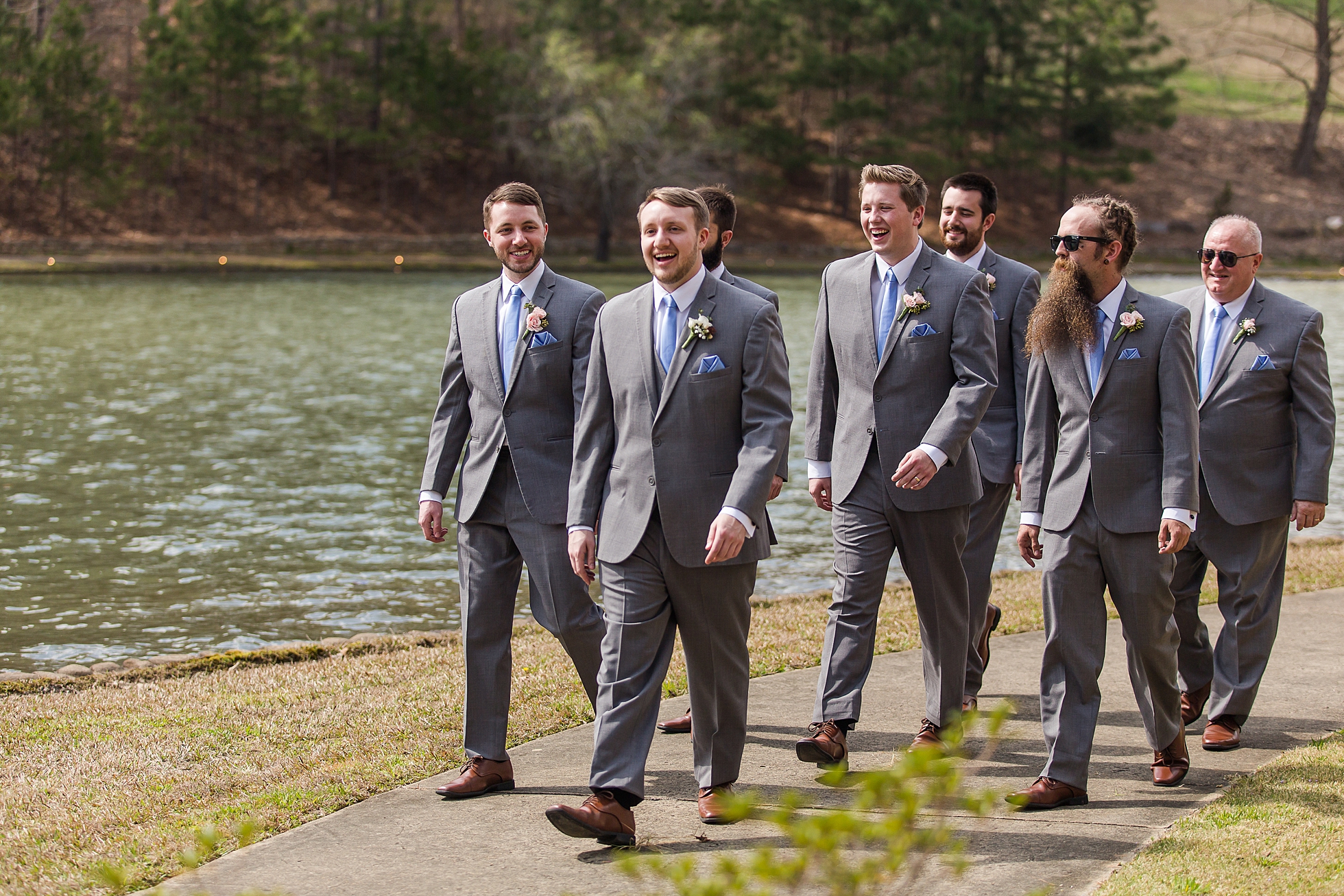 groomsmen indigo falls wedding photos