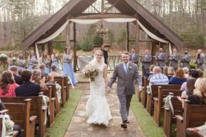 outdoor ceremony indigo falls wedding