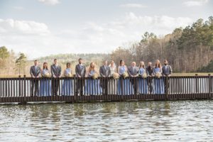 wedding party indigo falls georgia lake