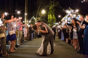 sparkler exit romantic wedding indigo falls