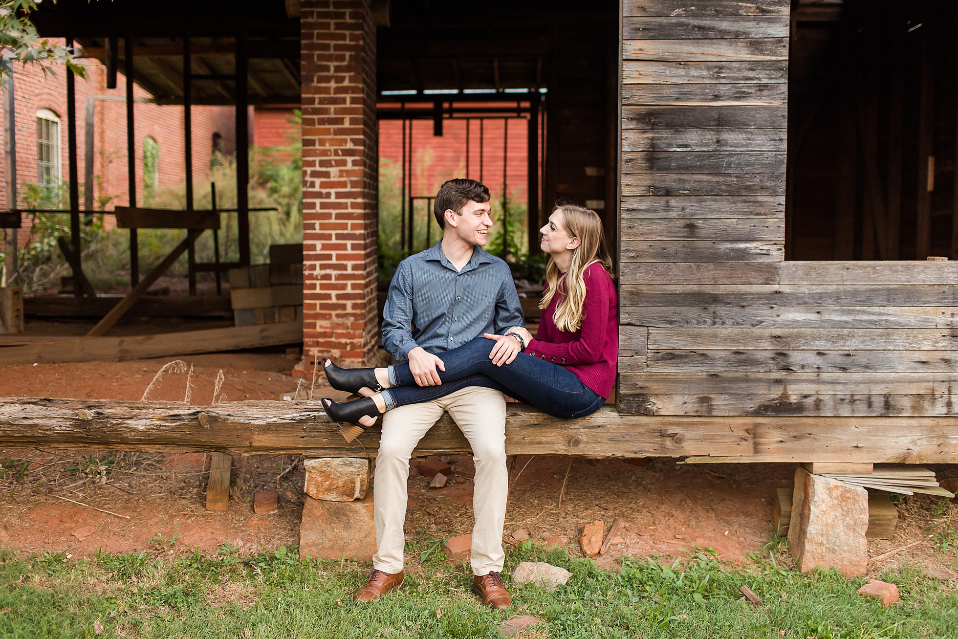 rustic outdoor fall engagement photos