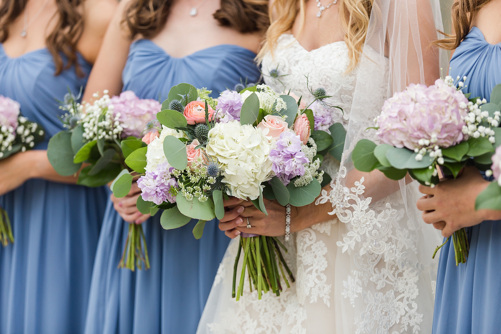 wedding photographer blue florals