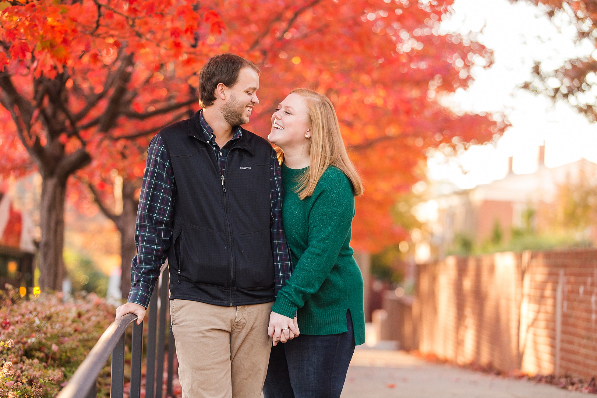 fall engagement photography athens