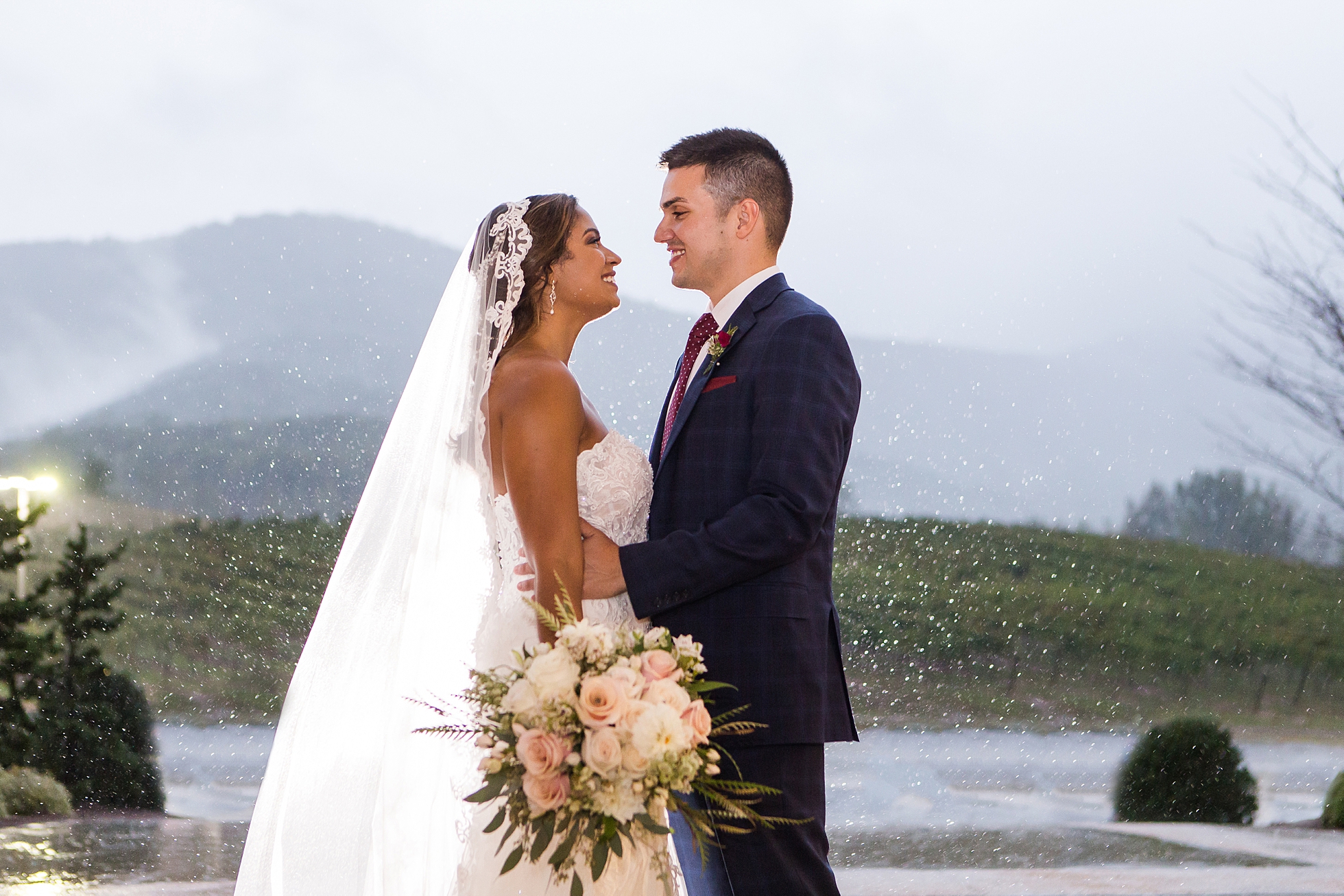 yonah mountain rainy wedding georgia