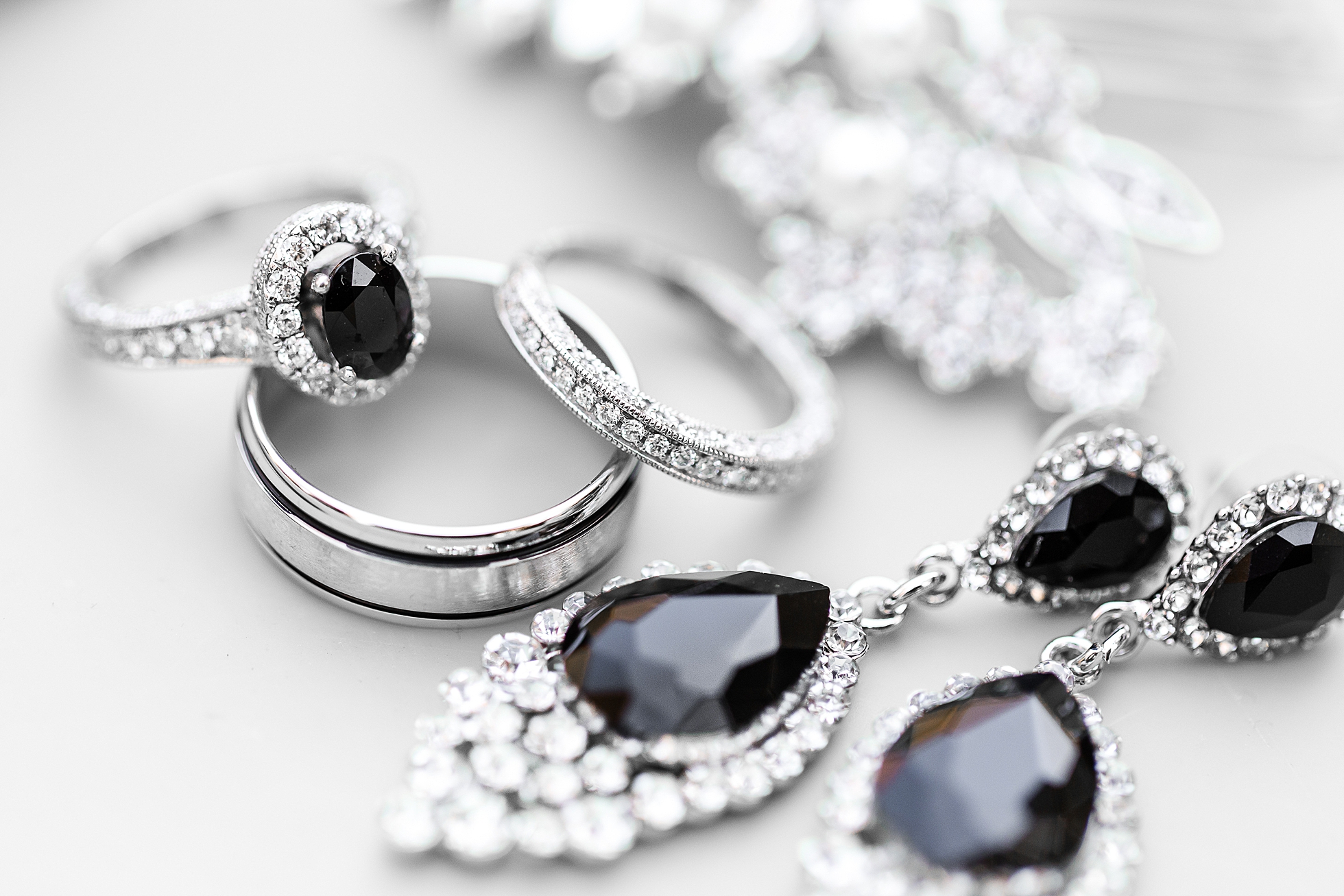 black diamond accessories wedding jewelry